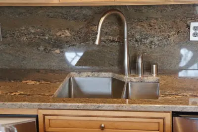 Oak Creek Entertainment Bar — Countertop Installation Services project by Granite & Marble By Design