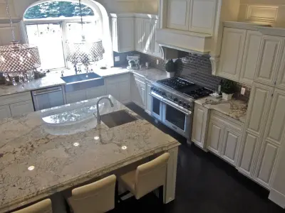 Countertops Made of Granite and Engineered Quartz — Countertop Installation Services project by Great Lakes Granite Works