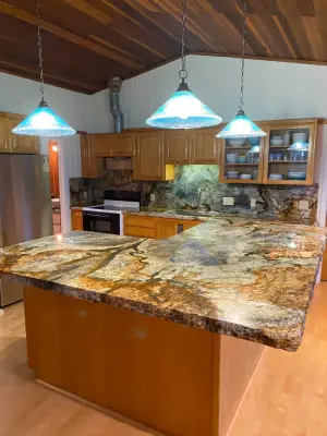 Golden Shore - Arid Gorge — Countertop Installation Services project by West Coast Monument & Sign LLC