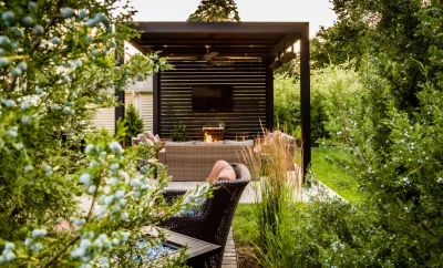 Contemporary Pergola/Patio by Bruss Landscaping, Inc.