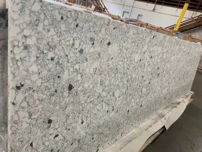 Cappuccino White Prefabrication — Countertop Installation Services project by E Morales Granite
