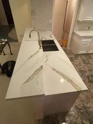 Calacatta Aurea — Countertop Installation Services project by E Morales Granite