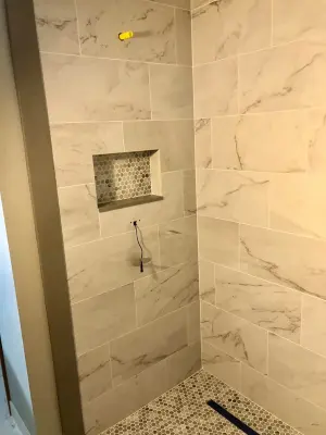Brook Family Bath Remodel — Countertop Installation Services project by Masterworks Tile Installation LLC