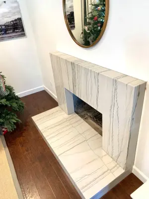 Quartzite Hearth — Countertop Installation Services project by CMG Granite And Stone Inc.