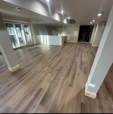 Romantic Upgrade: Fantasy Brown Leathered Countertops and LVT Flooring — Countertop Installation Services project by Euroselect Stone LLC