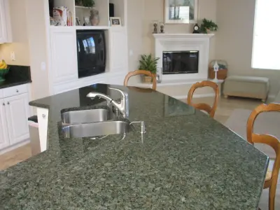 Emerald Luxe Kitchen — Countertop Installation Services project by Rock-It Surfaces Inc.