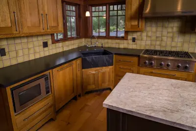 Classic Kitchen Island and Countertops by Pacific Stoneworks Inc