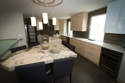 Quartz and Lit Onyx Countertops by Caesarstone — Countertop Installation Services project by Pacific Stoneworks Inc