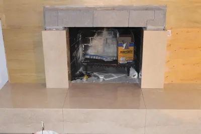 Marble Fireplace Setups — Countertop Installation Services project by Olympia Stone Ltd.