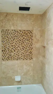 Marble shower tub — Countertop Installation Services project by StartTile