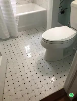 Renovation of the Bathroom — Countertop Installation Services project by B & W Designer Tile