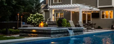 Modern Pool Design — Landscape Design project by Bruss Landscaping, Inc. in Wheaton