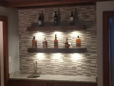 Wetbar Renovation - Granite Countertop, Sink, Backsplash, Faucet — Countertop Installation Services project by Statement Stoneworks