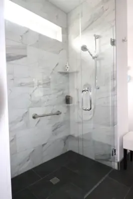 22nd Street - Two Bathroom Renovation — Countertop Installation Services project by Nelson Tile And Stone