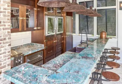 Amazonite — Countertop Installation Services project by AGM Imports Of Charleston