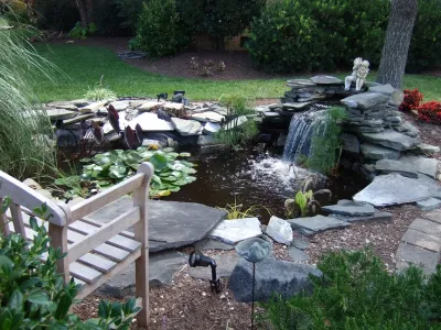 Church Point, Virginia Beach VA — Landscape Construction project by Koizilla Monster Ponds Inc