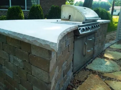 Outdoor Kitchens — Landscape Construction project by Krintz Lawn Care INC
