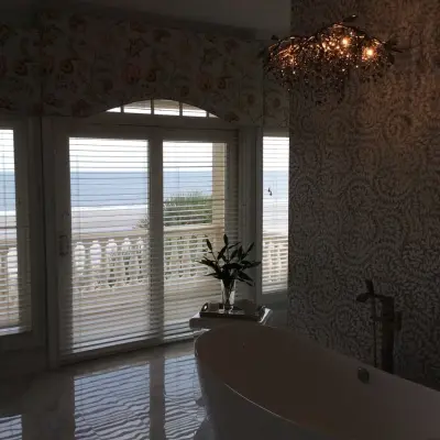 Contemporary Bathroom Renovation in Hilton Head Home by Prestige Stone & Tile