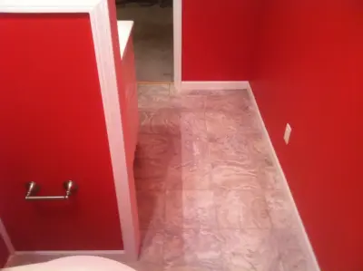 Restroom Flooring — Countertop Installation Services project by All Things Tile