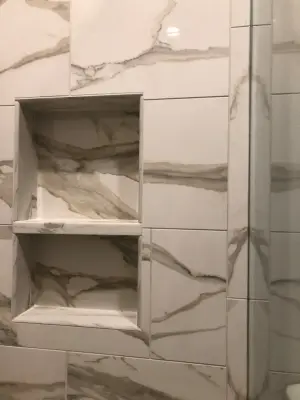 Bluffton Modern Bathroom Renovation in Custom Home by Prestige Stone & Tile