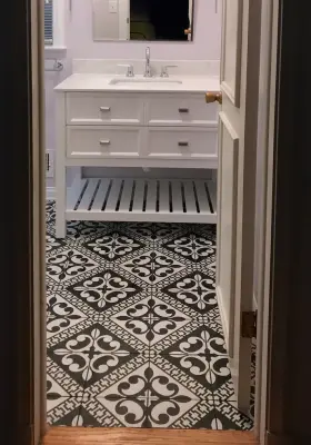 Cronin - Printed Tiles for Guest Bathroom — Countertop Installation Services project by Natural Stone & Tile