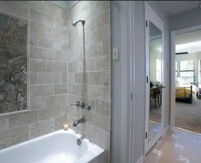 Quartz Bathroom Renovation by Granite Division Inc.