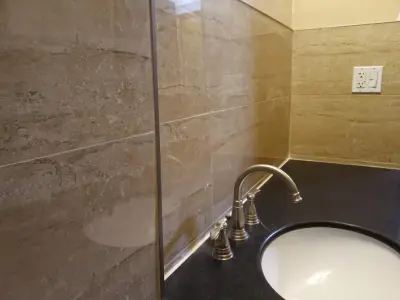 Vanity and Custom Shower Design for Bathrooms — Countertop Installation Services project by Bonetti Tile