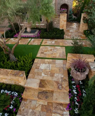 Tuscan Entry — Landscape Design project by BSH Landscape And Hardscape Design