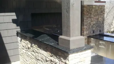 Stunning Outdoor Kitchen — Countertop Installation Services project by Custom Granite Interior