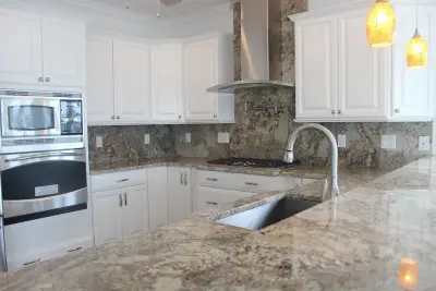 Elegant Transitional Kitchen by Merlino Marble And Granite