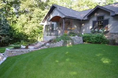 Front entry steps — Landscape Construction project by Landsburg Landscape Nursery