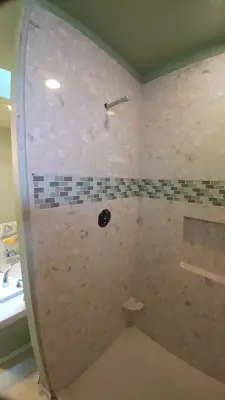 Restroom Renovations — Countertop Installation Services project by Tops Solid Surface