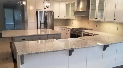 Bethel White Classic Countertops — Countertop Installation Services project by Mountain Marble & Tile