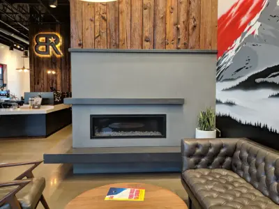 Obsidian Stone Coffee Bar — Countertop Installation Services project by Cement Elegance