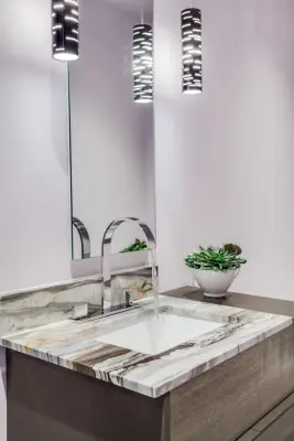 Marble Bathroom Makeover by Aria Stone Gallery