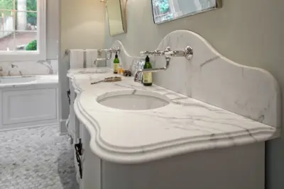 Lake Oswego Calacatta Gold Marble — Countertop Installation Services project by De La Tierra, INC