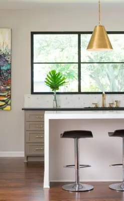 Mid-Century Modern Culinary Space by Berry Marble & Granite