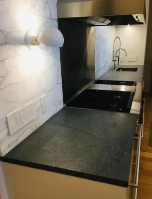 Soapstone and Marble Setup by Garden State Soapstone
