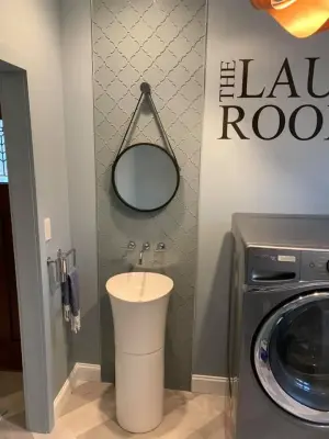 Stylish Laundry Space in Wilkes-Barre — Countertop Installation Services project by Tile Distributors Of America, Inc.