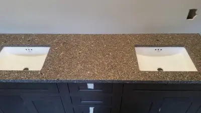Quartz Vanity Surfaces — Countertop Installation Services project by Creative Surfaces Countertops
