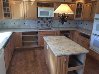 Orion Lake Colonial Dream Kitchen by Motor City Granite & Cabinets