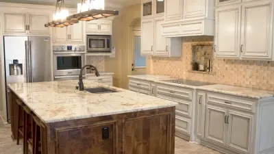 Spacious Granite Kitchen Island — Countertop Installation Services project by Blan-co Fabricators