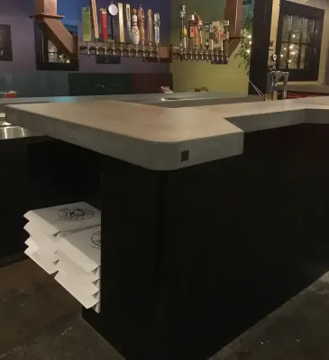 Local Myth Pizza Concrete Countertops — Countertop Installation Services project by CraftnCast