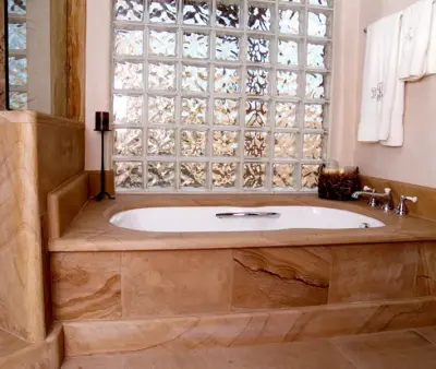 Taos, NM Bathroom — Countertop Installation Services project by Loveless Stone, Tile And Marble Inc.