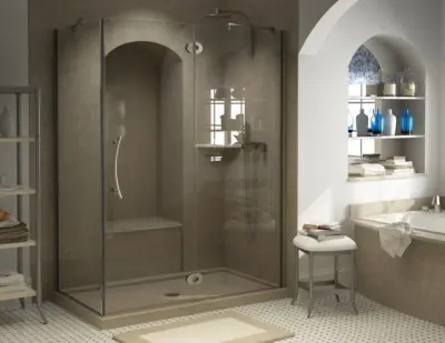 Marble-Inspired Bathroom — Countertop Installation Services project by Ray's Countertop Shop Inc