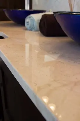 Modern Marble Bath by Custom Counter Tops, Inc