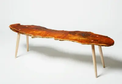 Bespoke Live Edge Mulberry Bench with Handcrafted Maple Legs — Countertop Installation Services project by Nola Boards