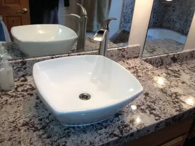 Bespoke Master Bathroom — Countertop Installation Services project by Living Stone, Inc.