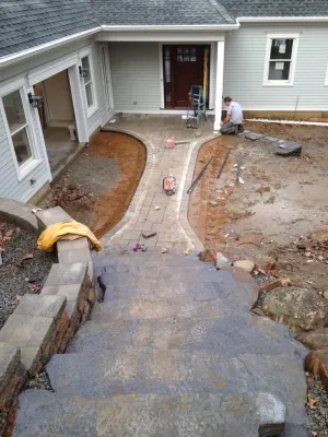 Landscape Evolution - Sidewalk & Pathway Installation in Holland, MA