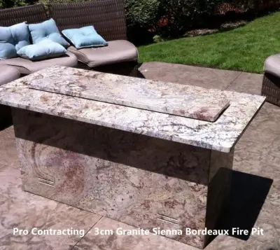 Eugene, OR Home - Exterior Fire Pit — Countertop Installation Services project by Pro Contracting "The Countertop Specialist